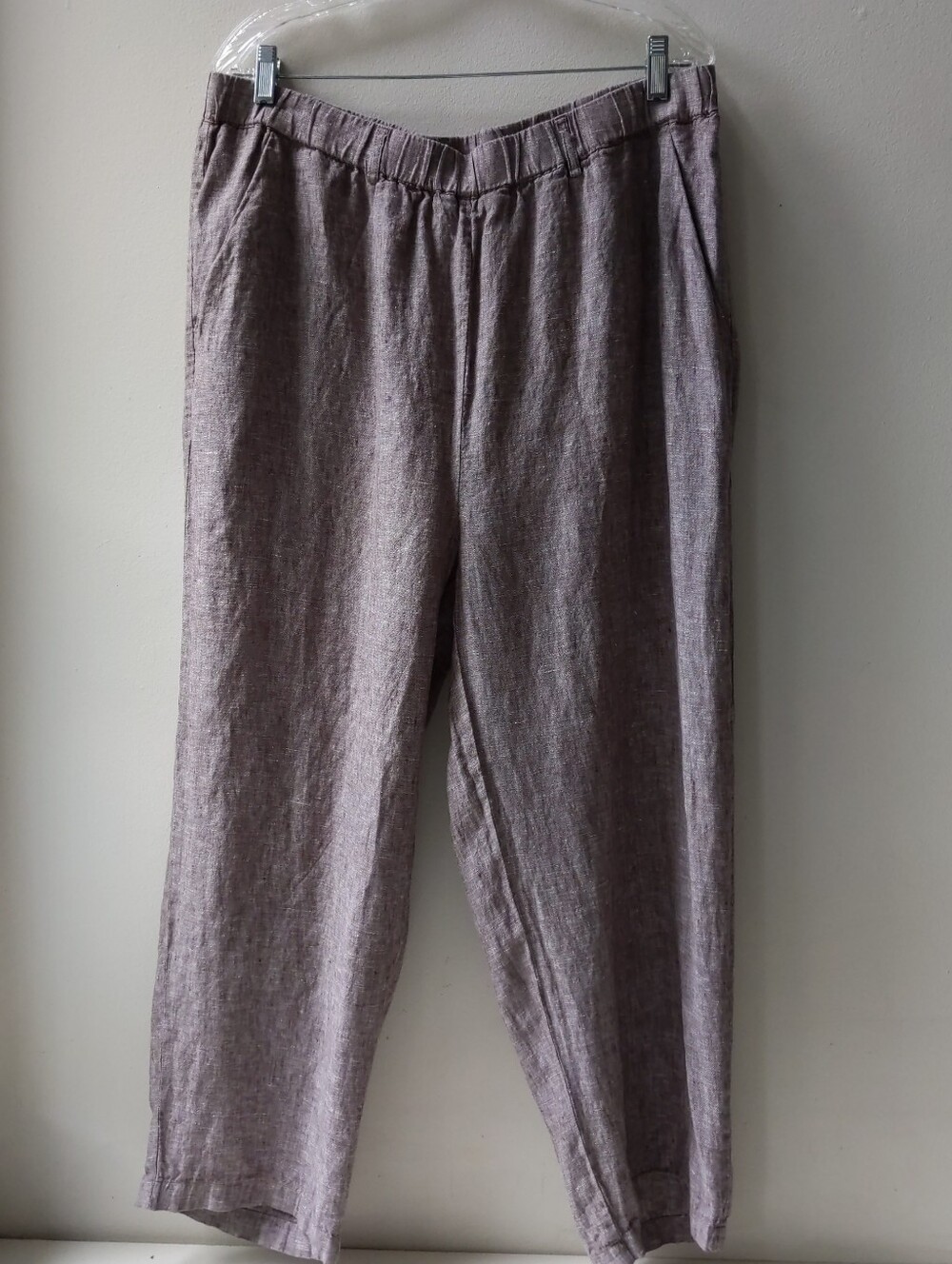 Quince 100% Linen Pants Taupe Brown Women's XL